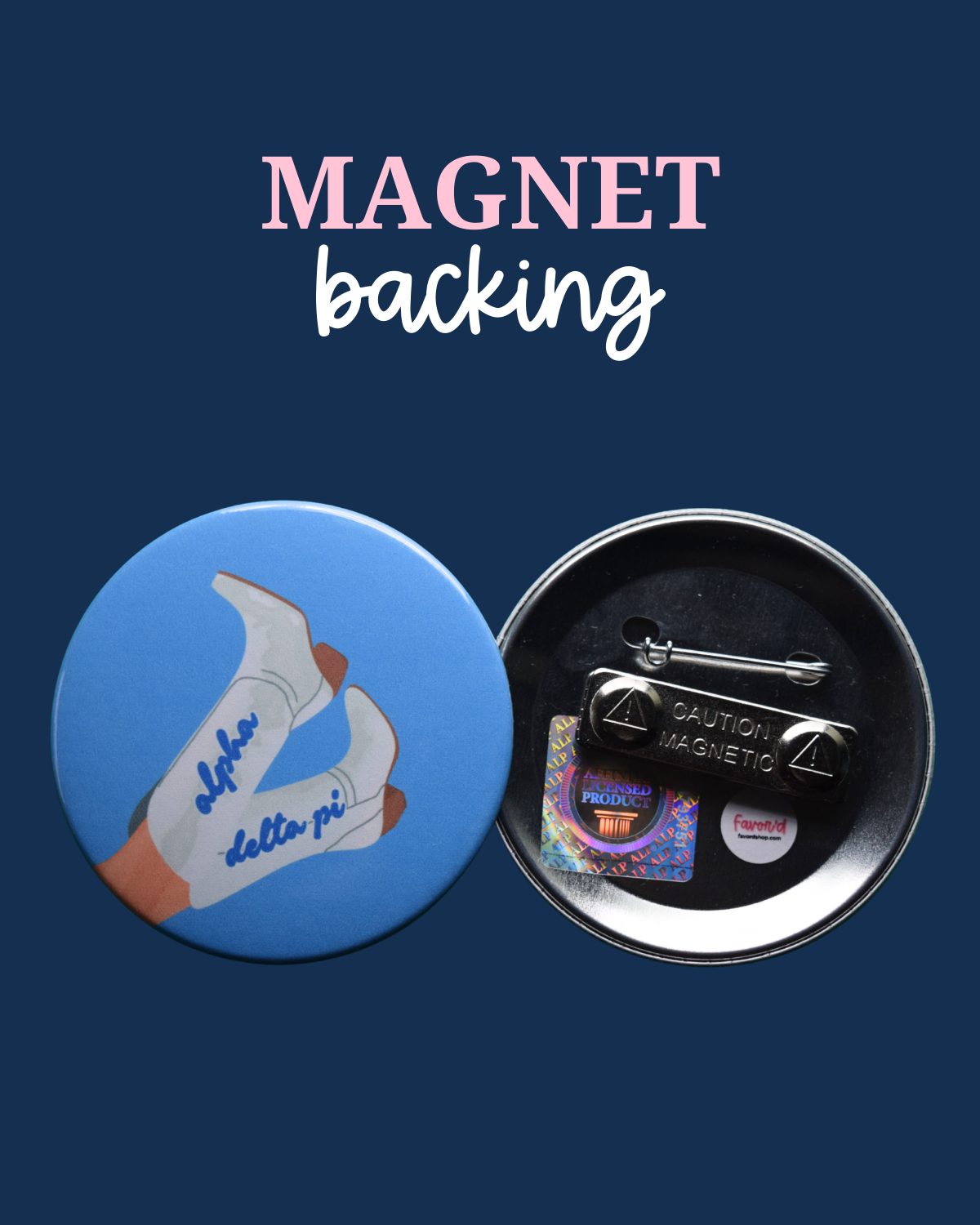 Alpha Delta Pi Blank Boot Button