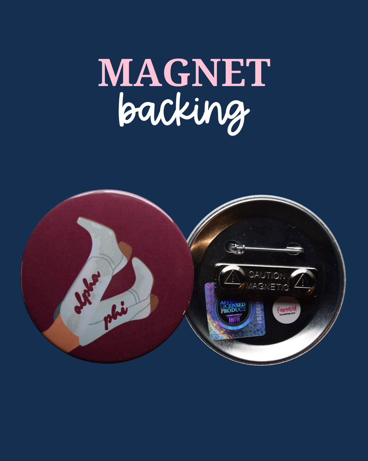 Alpha Phi Blank Boot Button