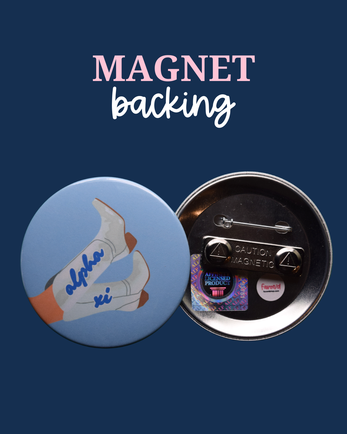 Alpha Xi Delta Boot Button