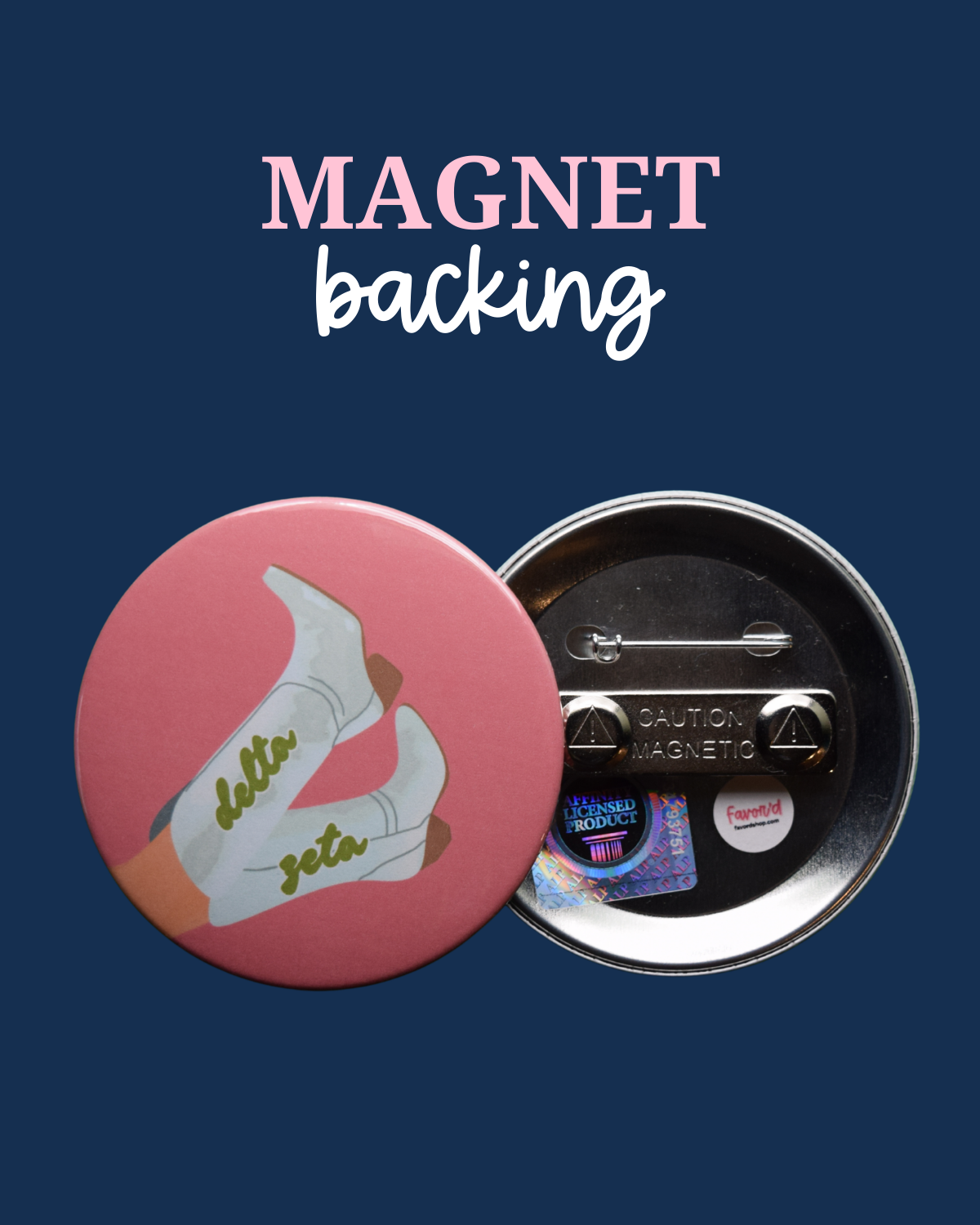 Delta Zeta Blank Boot Button