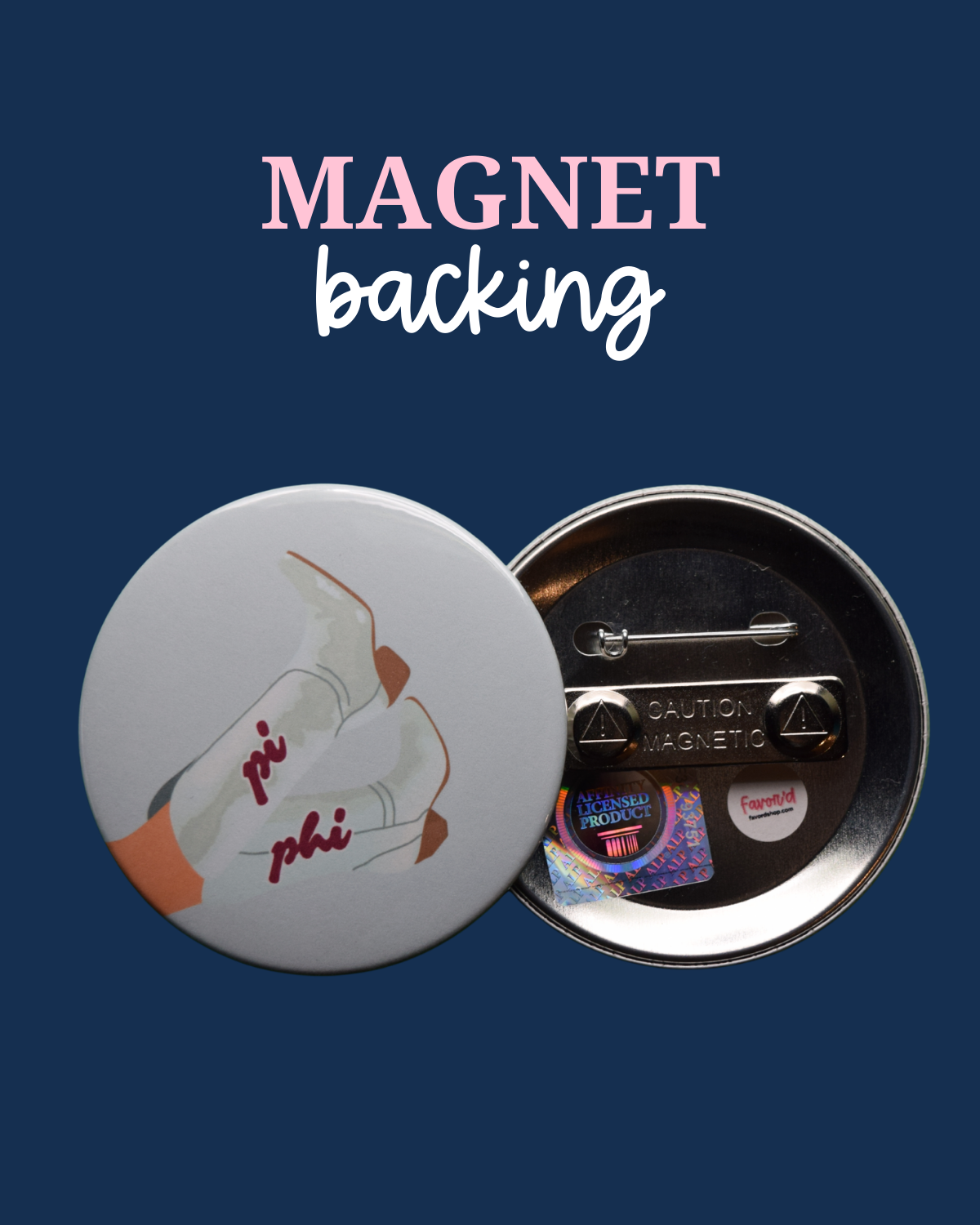 Pi Beta Phi Blank Boot Button