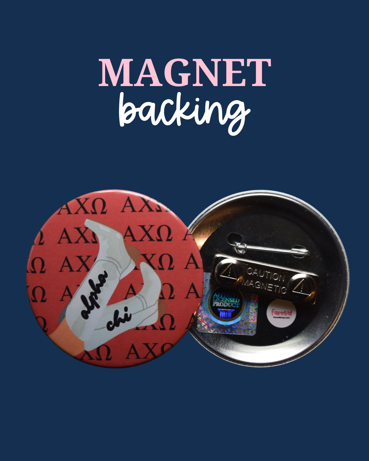 Alpha Chi Omega Boot Button