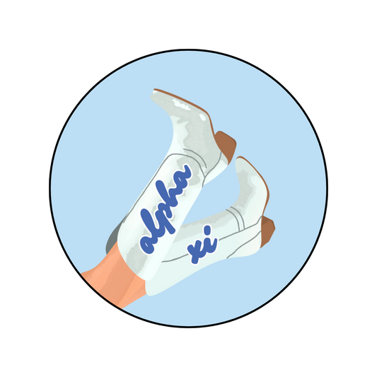 Alpha Xi Delta Boot Button