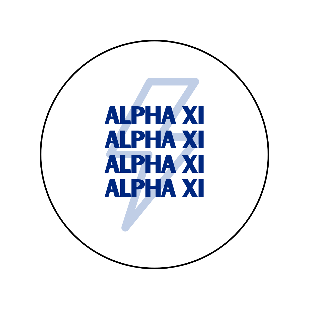 Alpha Xi Delta Lightning Bolt Button