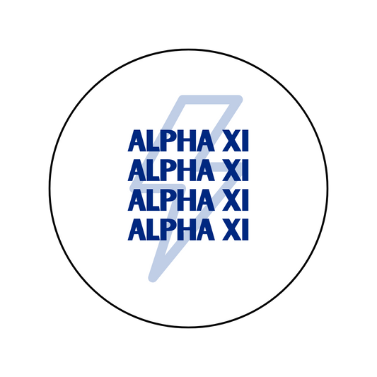 Alpha Xi Delta Lightning Bolt Button
