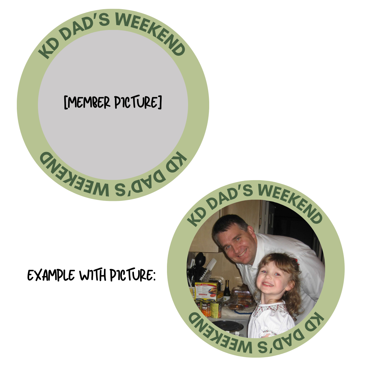 Kappa Delta Dad's Weekend Photo Button
