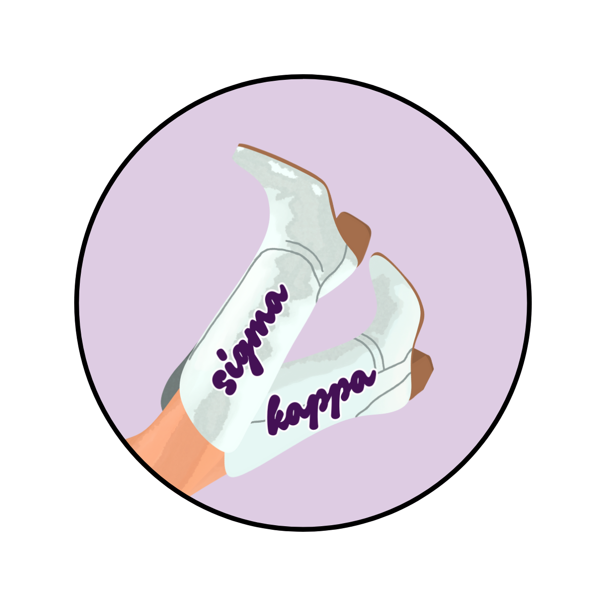 Sigma Kappa Blank Boot Button