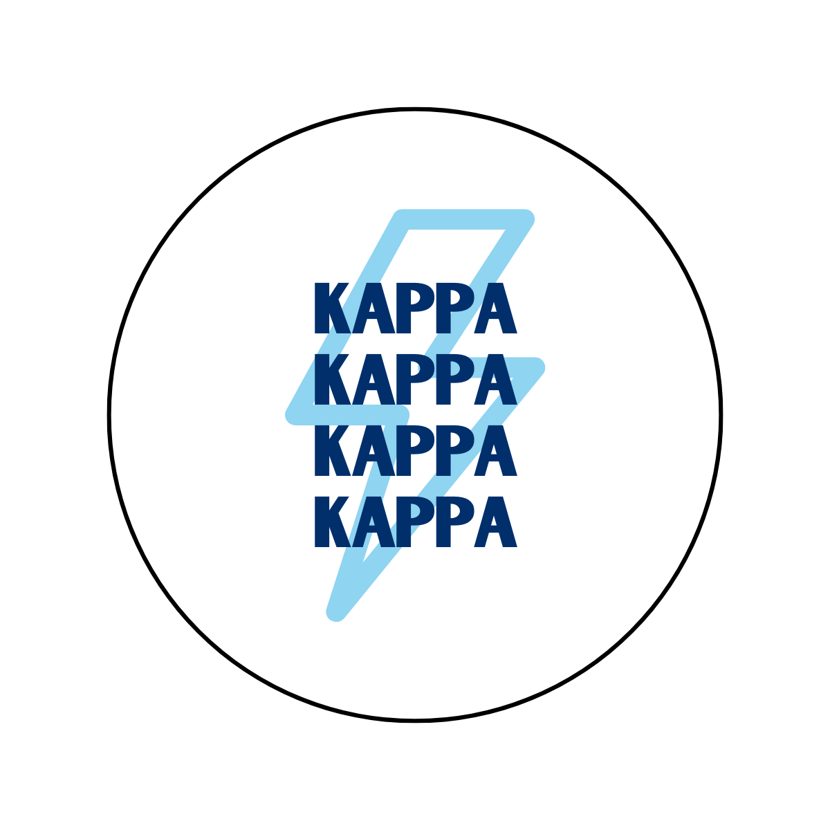 Kappa Kappa Gamma Lightning Bolt Button