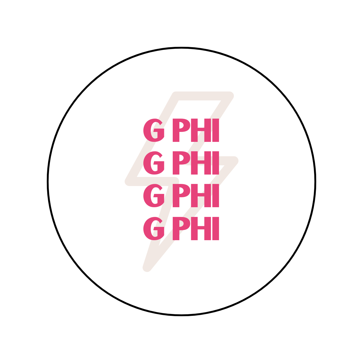 Gamma Phi Beta Lightning Bolt Button