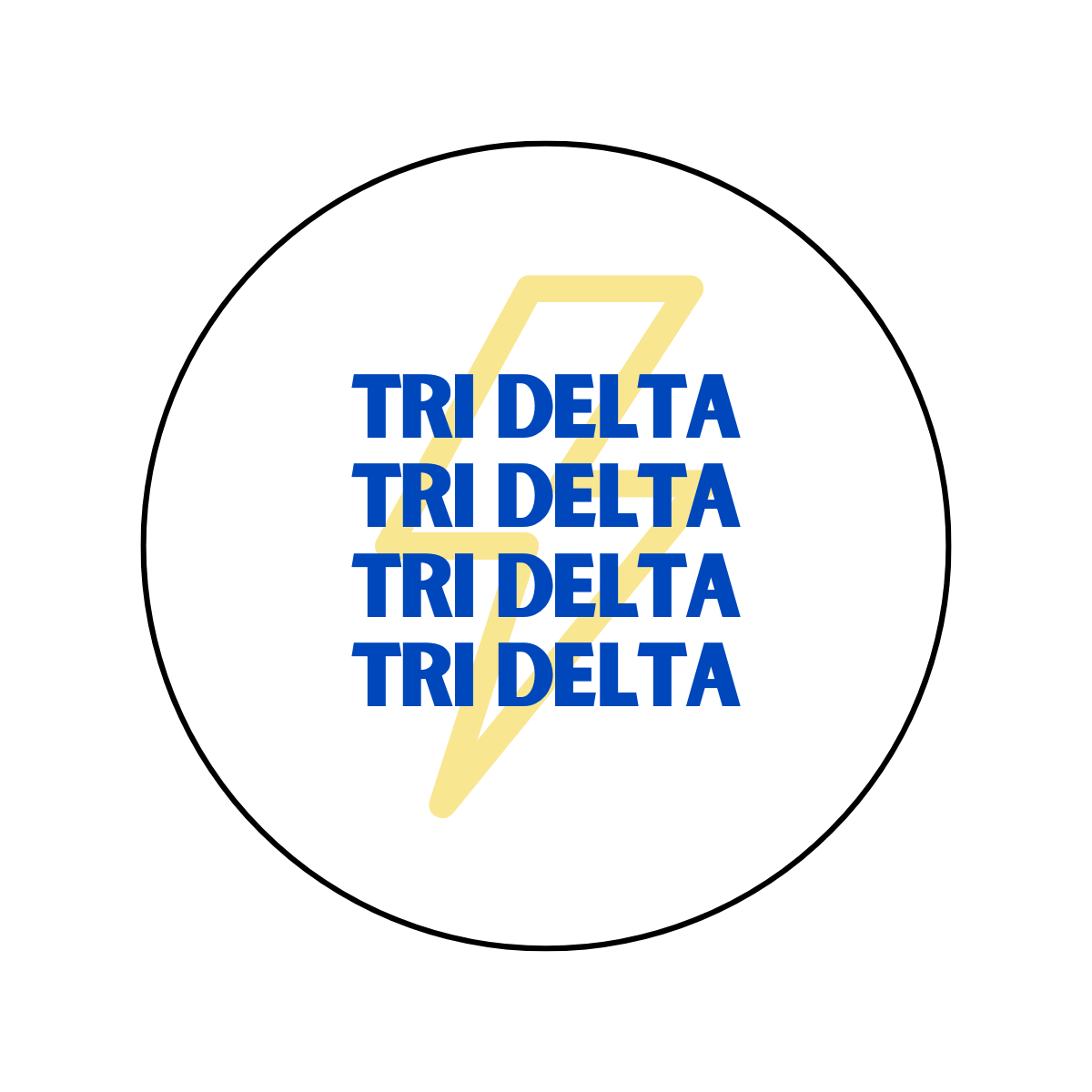 Delta Delta Delta Lightning Bolt Button