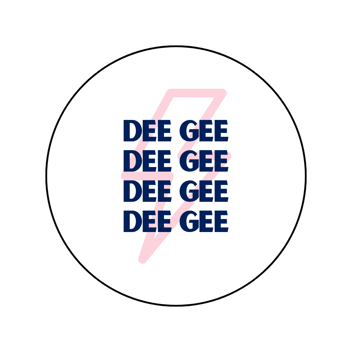 Delta Gamma Lightning Bolt Button