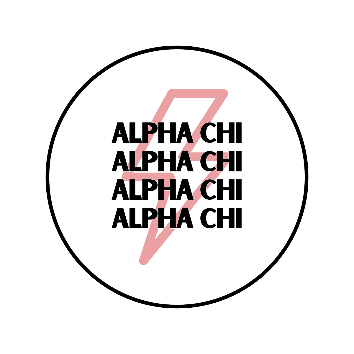 Alpha Chi Omega Lightning Bolt Button