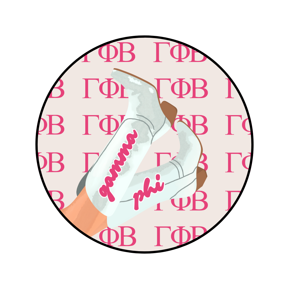Gamma Phi Beta Boot Button