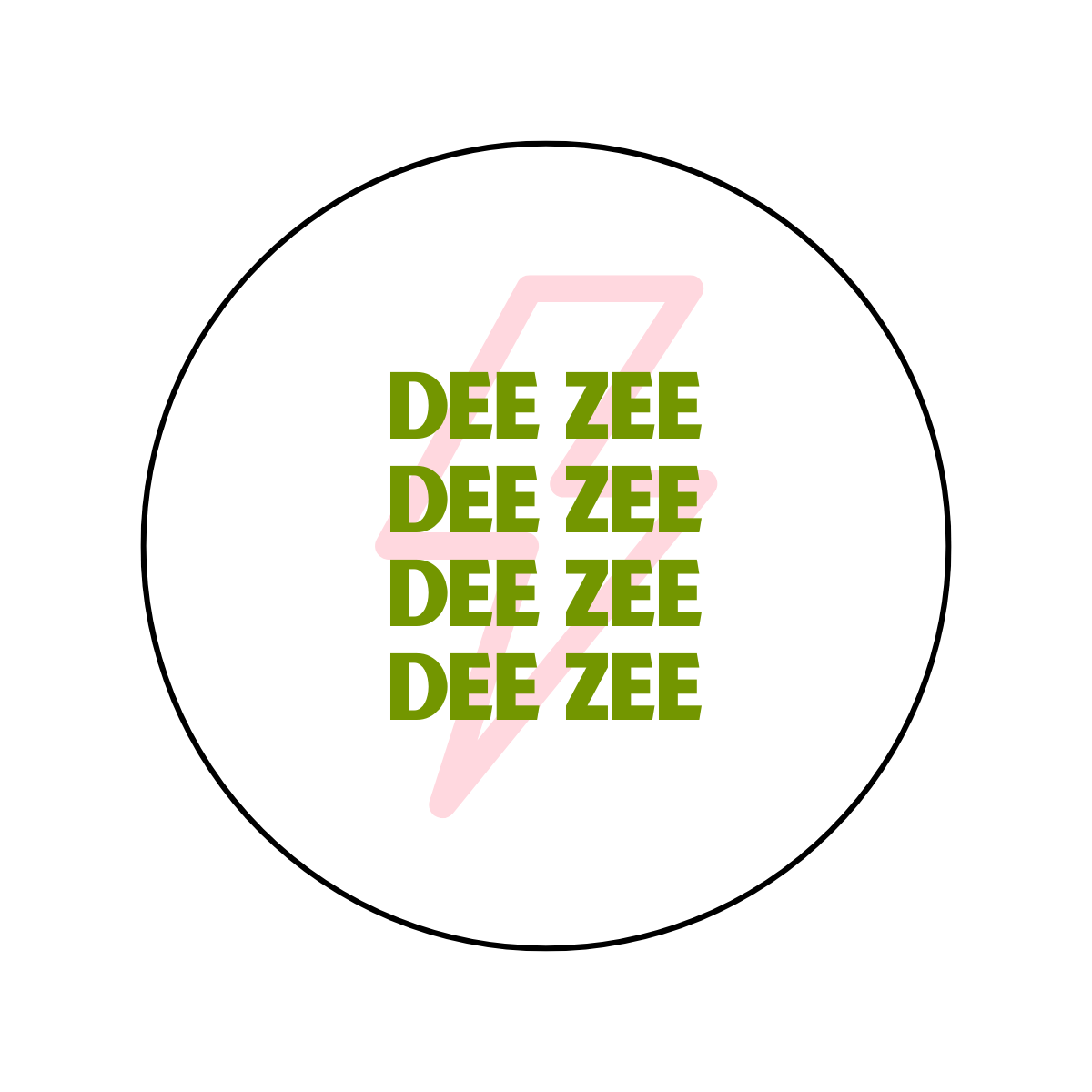 Delta Zeta Lightning Bolt Button