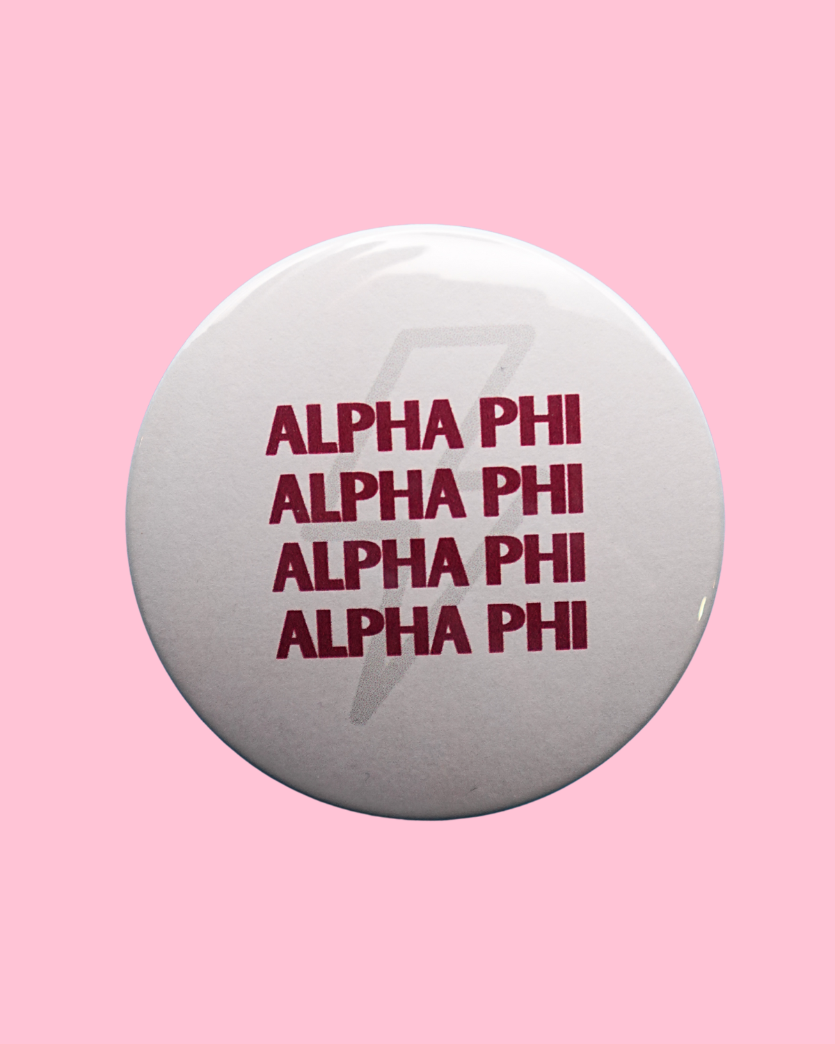 Alpha Phi Lightning Bolt Button