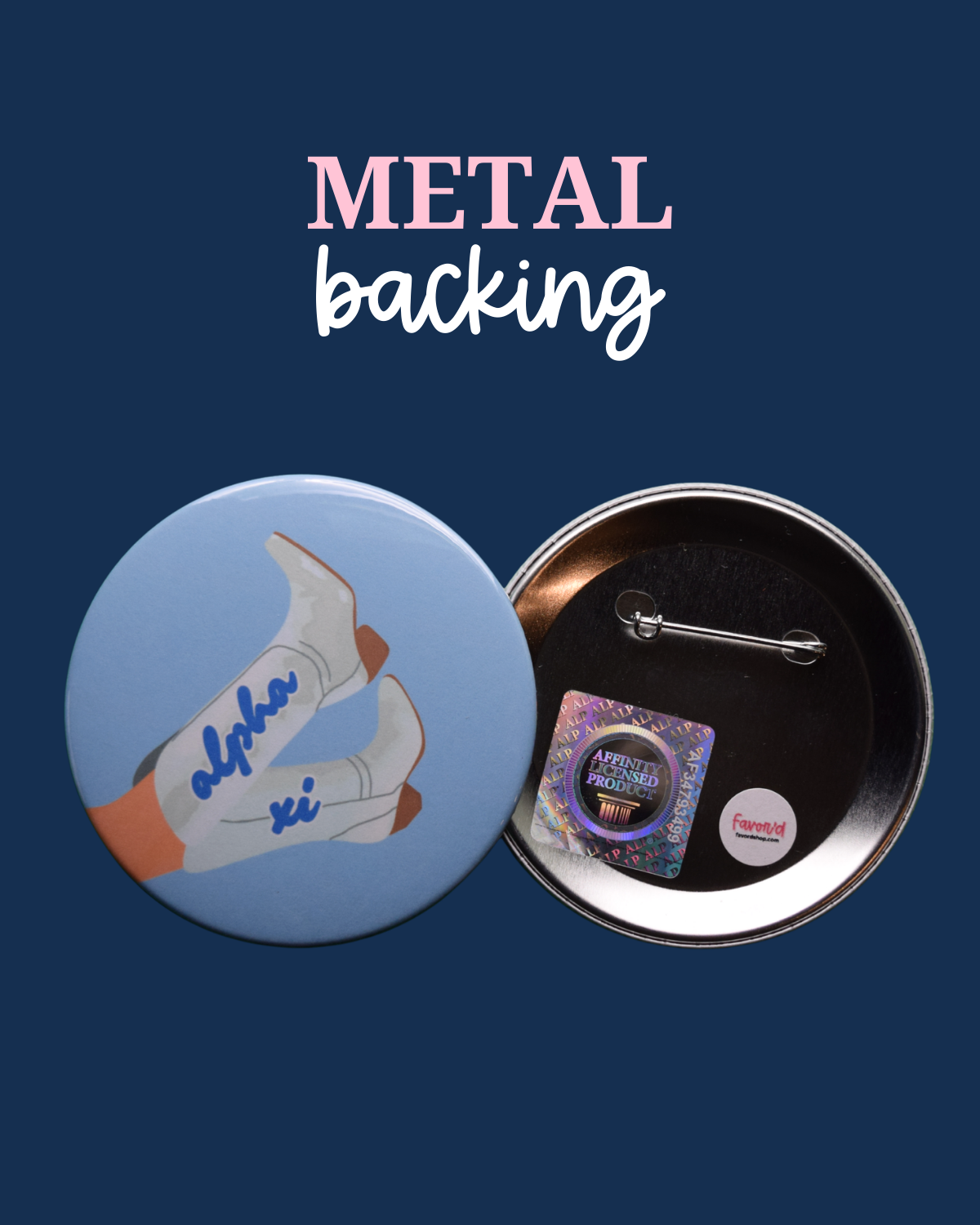 Alpha Xi Delta Boot Button