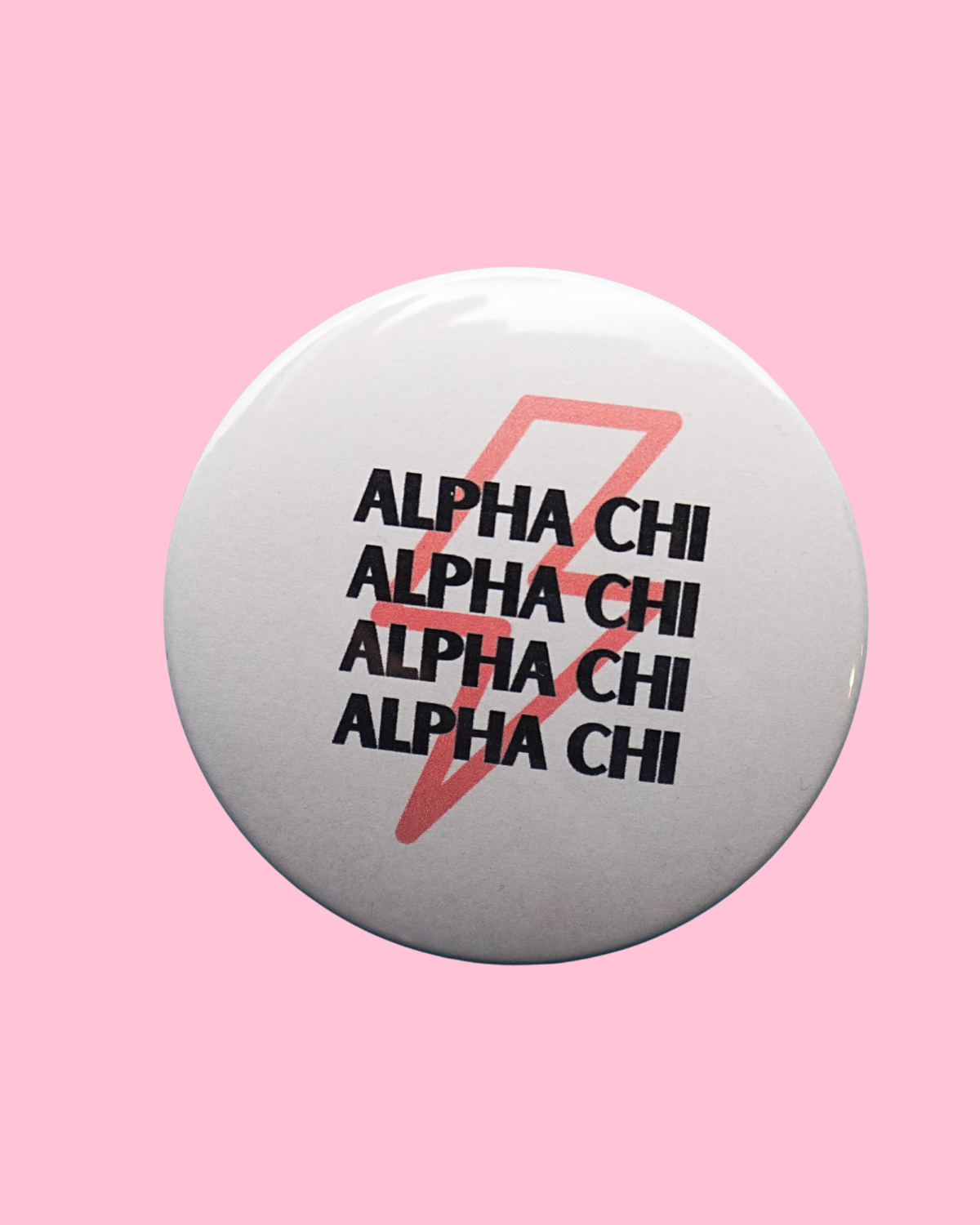 Alpha Chi Omega Lightning Bolt Button