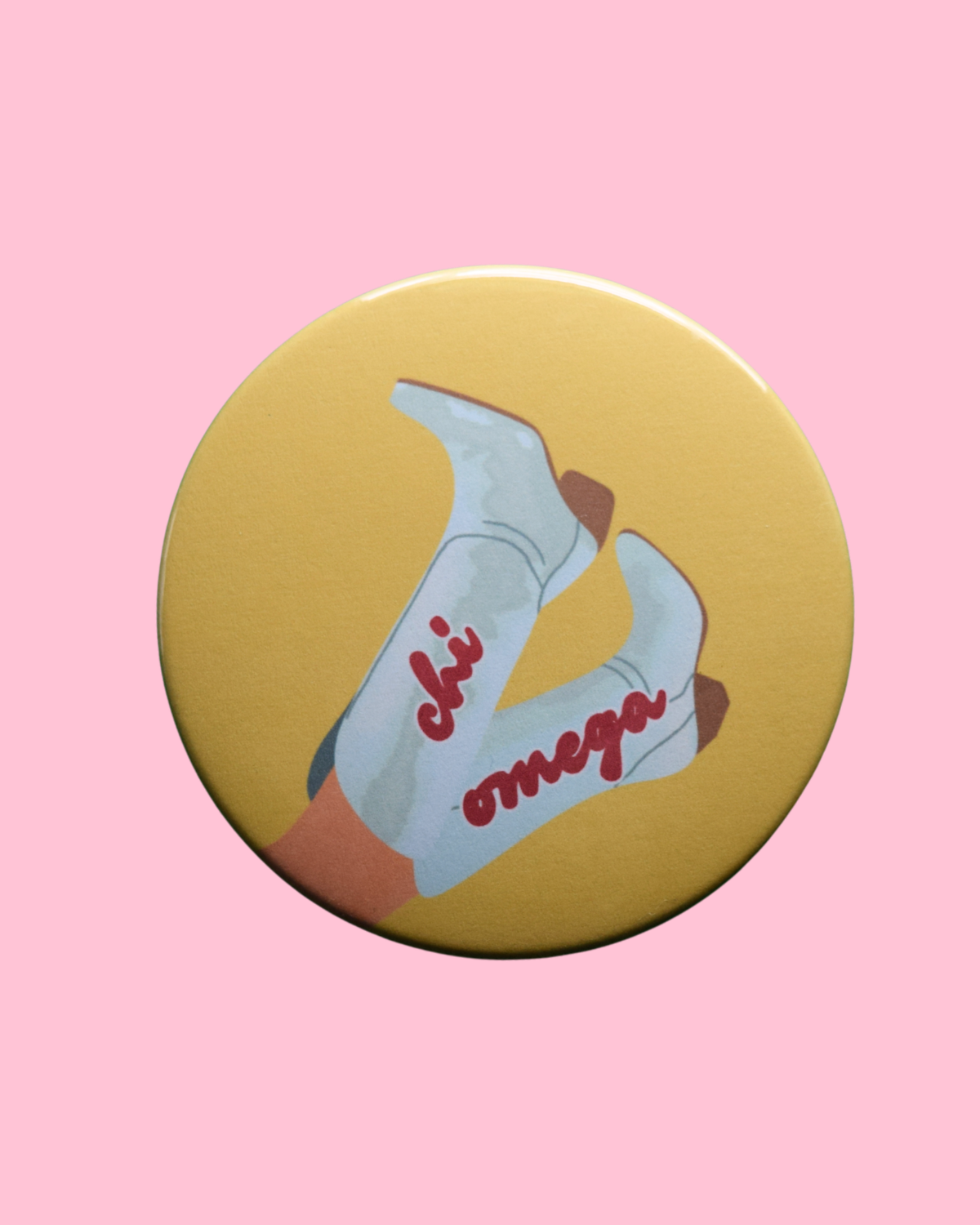Chi Omega Blank Boot Button