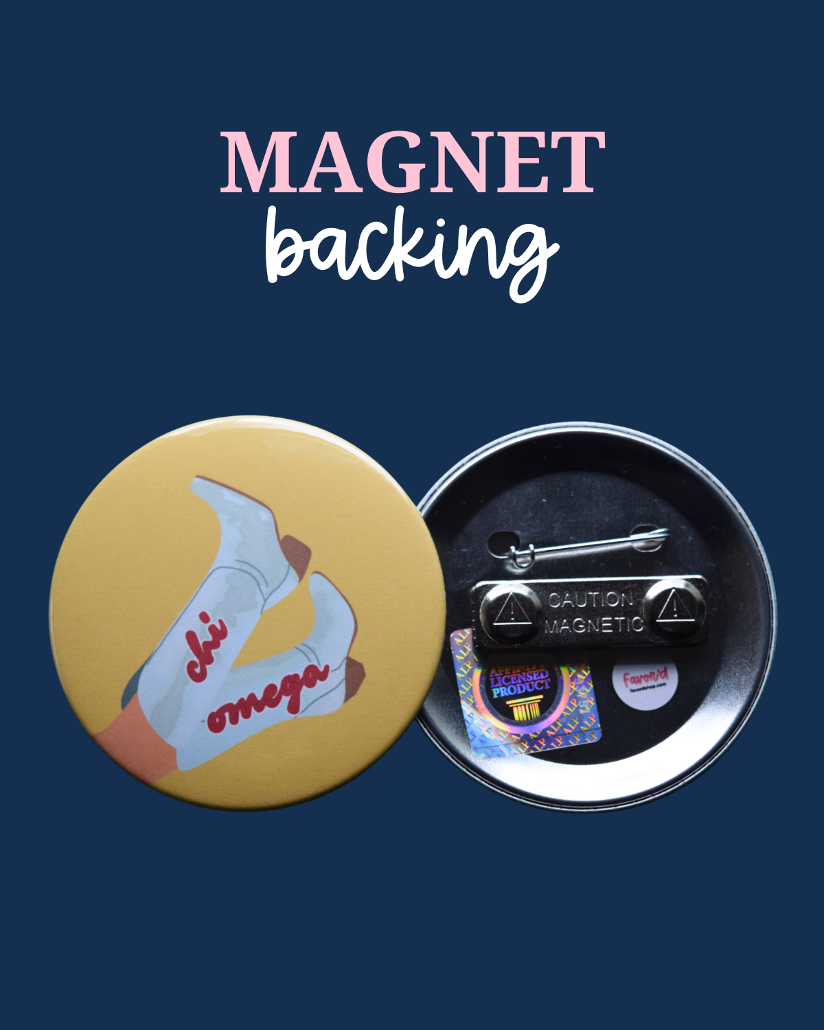 Chi Omega Blank Boot Button