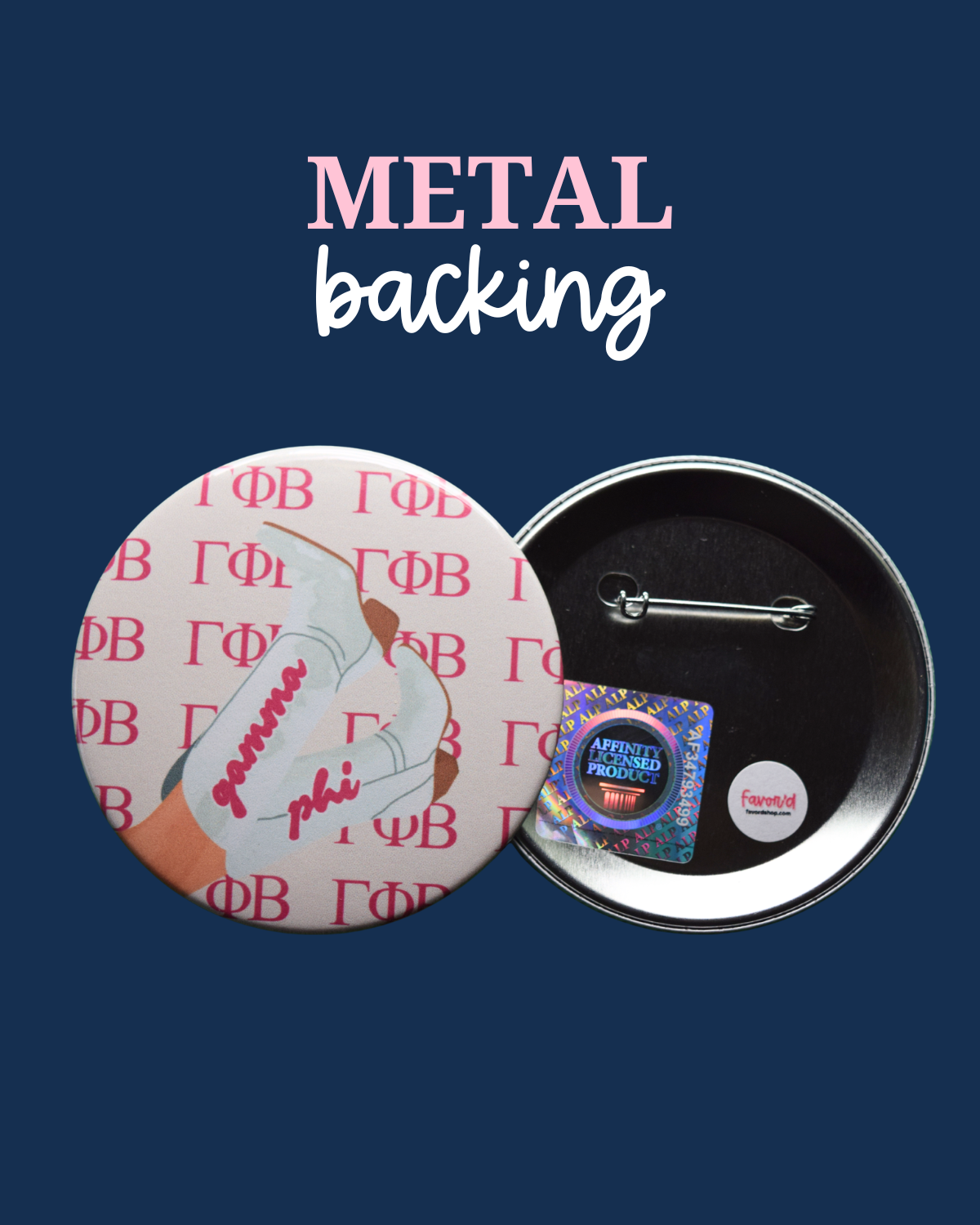 Gamma Phi Beta Boot Button