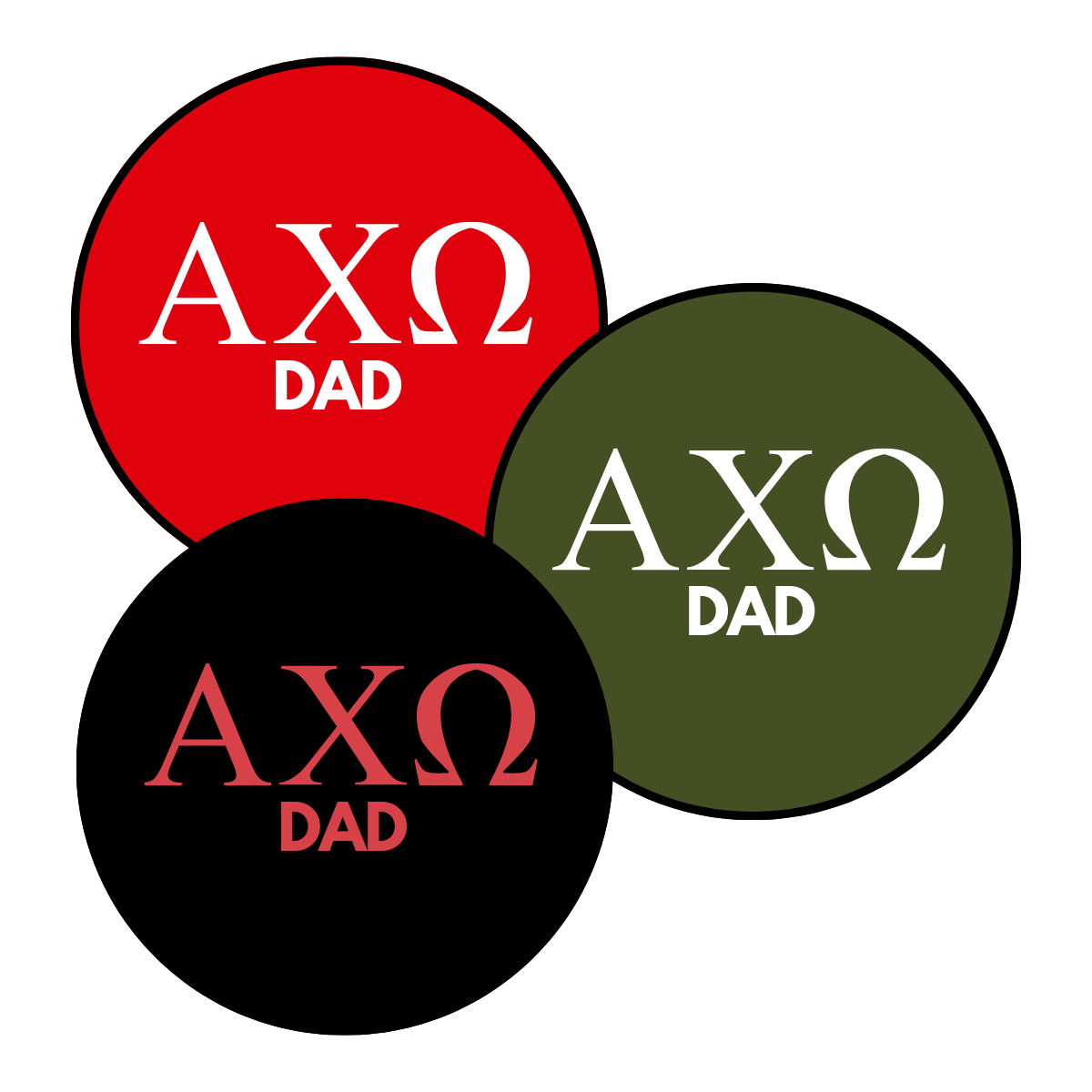 Alpha Chi Omega Dad Button