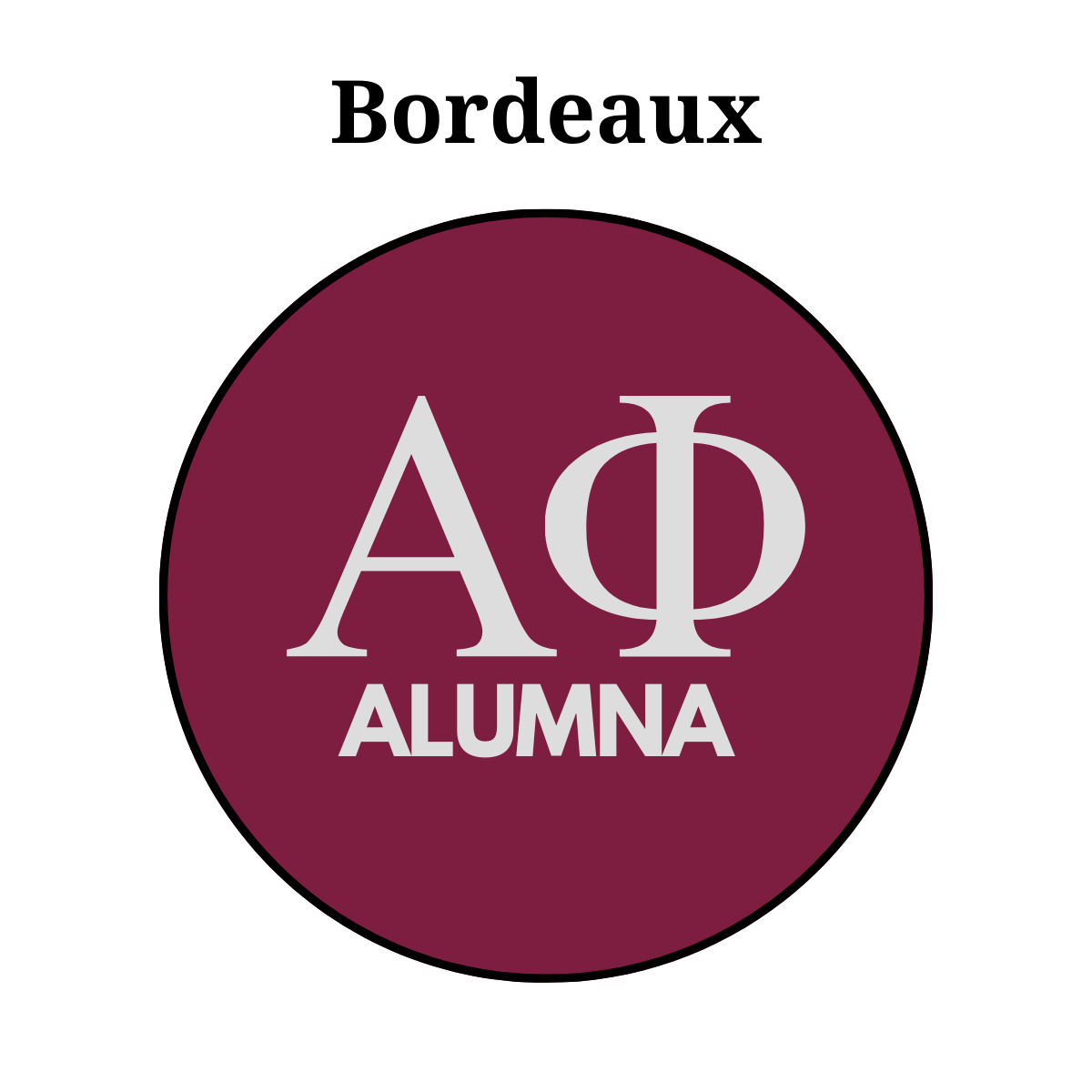 Alpha Phi Alumna Button