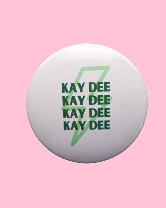 Kappa Delta Lightning Bolt Button