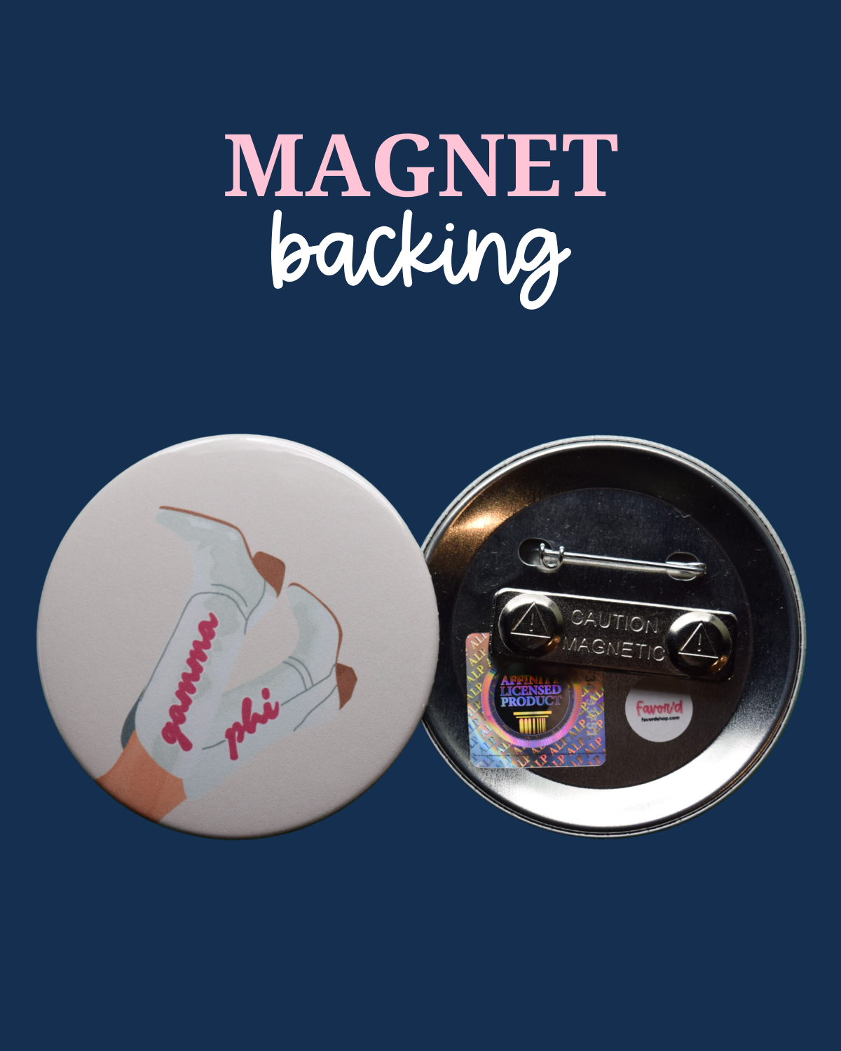 Gamma Phi Beta Blank Boot Button