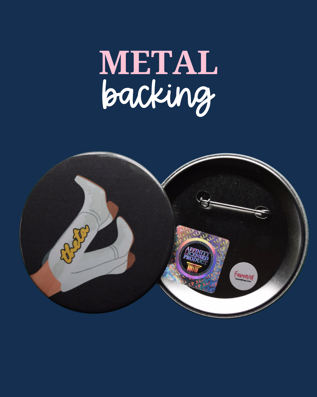 Kappa Alpha Theta Blank Boot Button