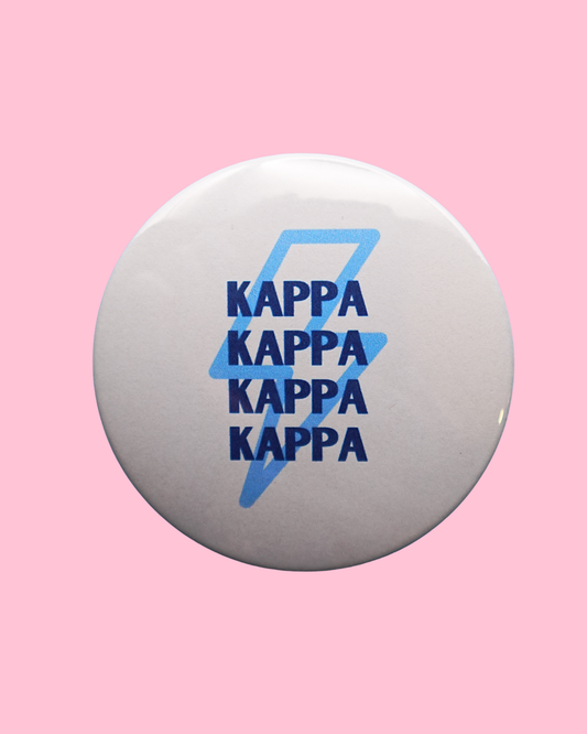 Kappa Kappa Gamma Lightning Bolt Button