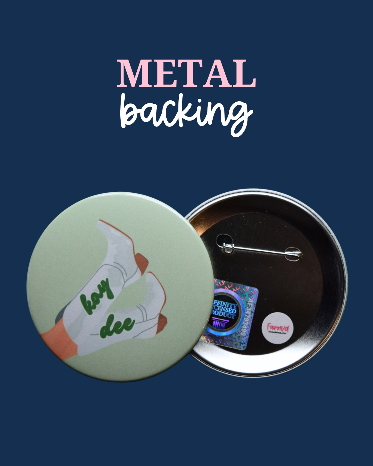 Kappa Delta Blank Boot Button