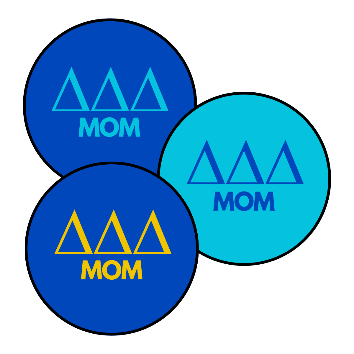 Delta Delta Delta Mom Button