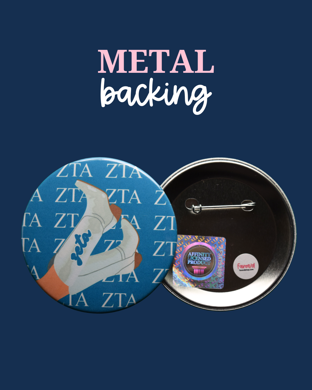 Zeta Tau Alpha Boot Button