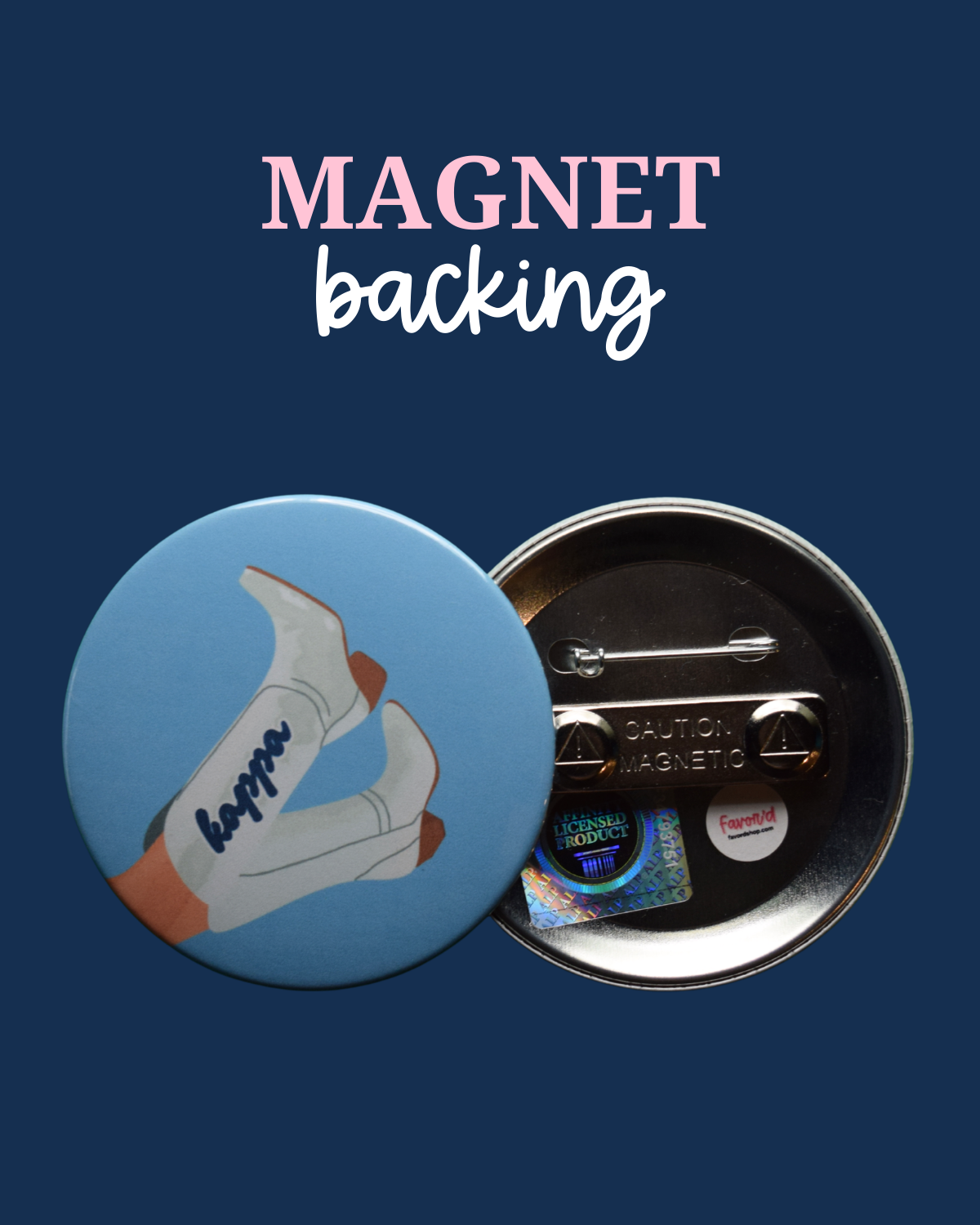 Kappa Kappa Gamma Blank Boot Button