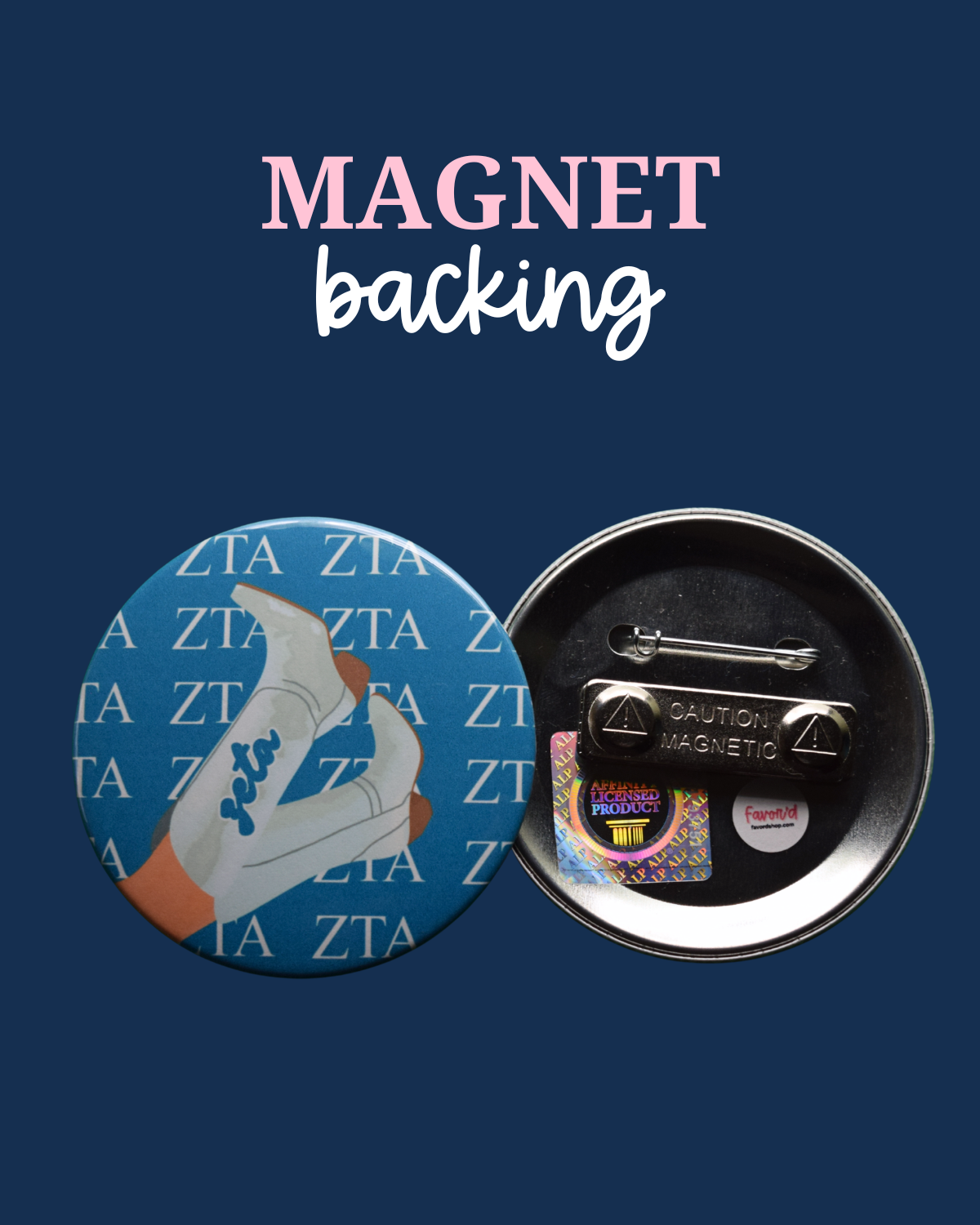 Zeta Tau Alpha Boot Button
