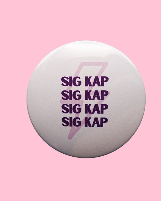 Sigma Kappa Lightning Bolt Button