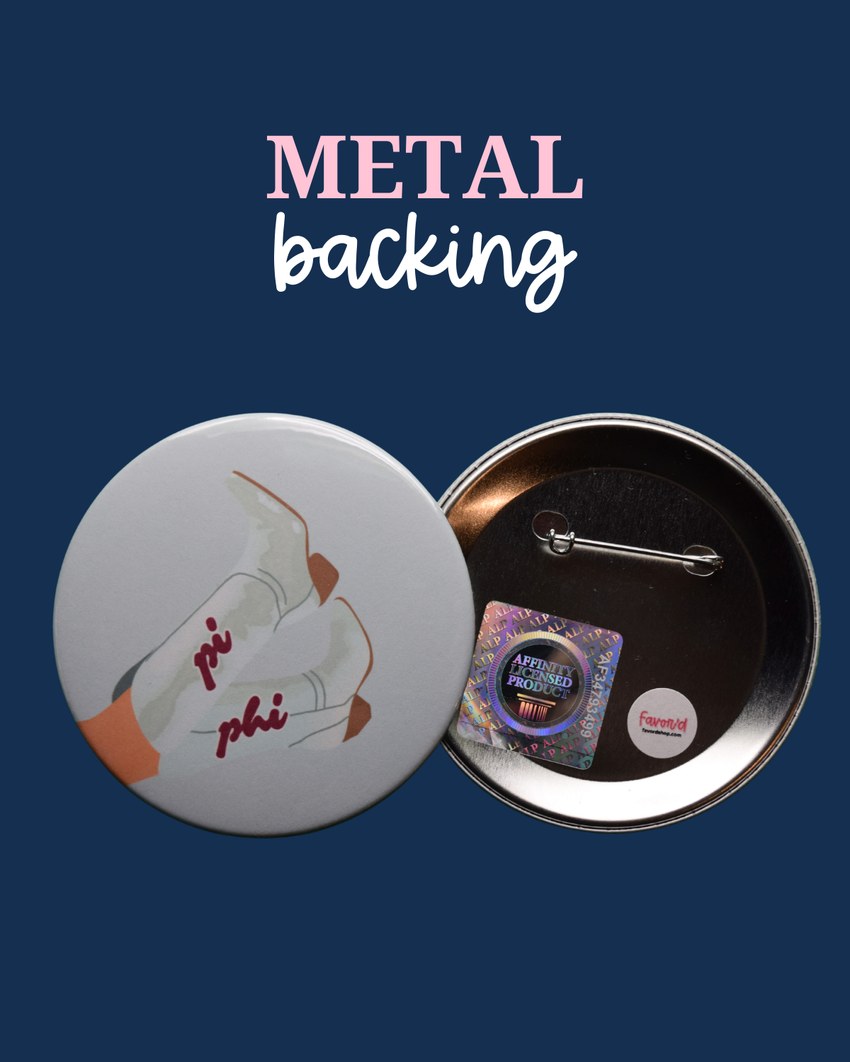 Pi Beta Phi Blank Boot Button