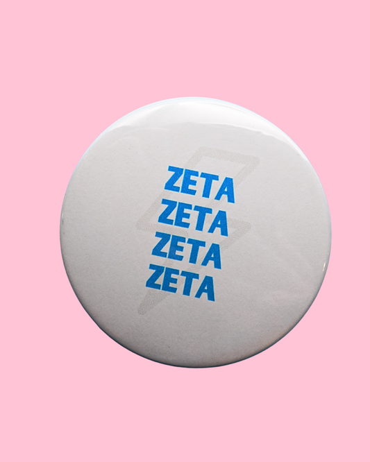 Zeta Tau Alpha Lightning Bolt Button