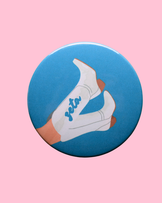 Zeta Tau Alpha Blank Boot Button