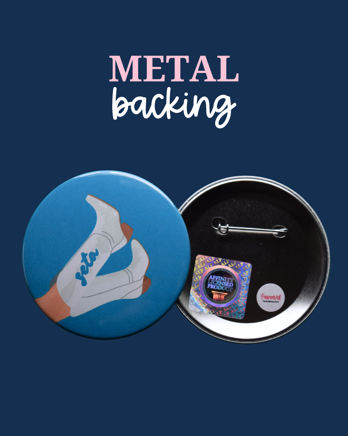 Zeta Tau Alpha Blank Boot Button