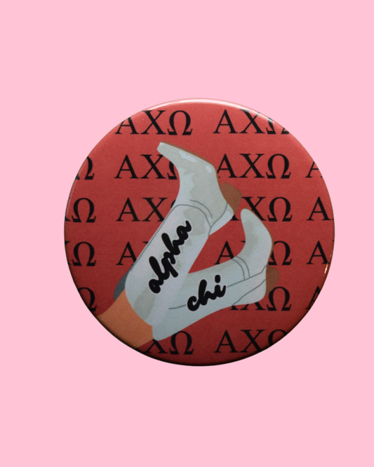 Alpha Chi Omega Boot Button