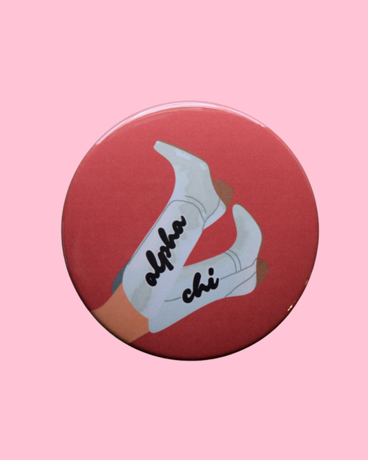 Alpha Chi Omega Blank Boot Button