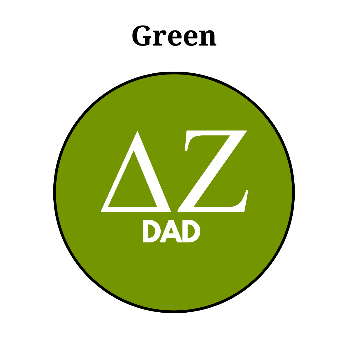 Delta Zeta Dad Button