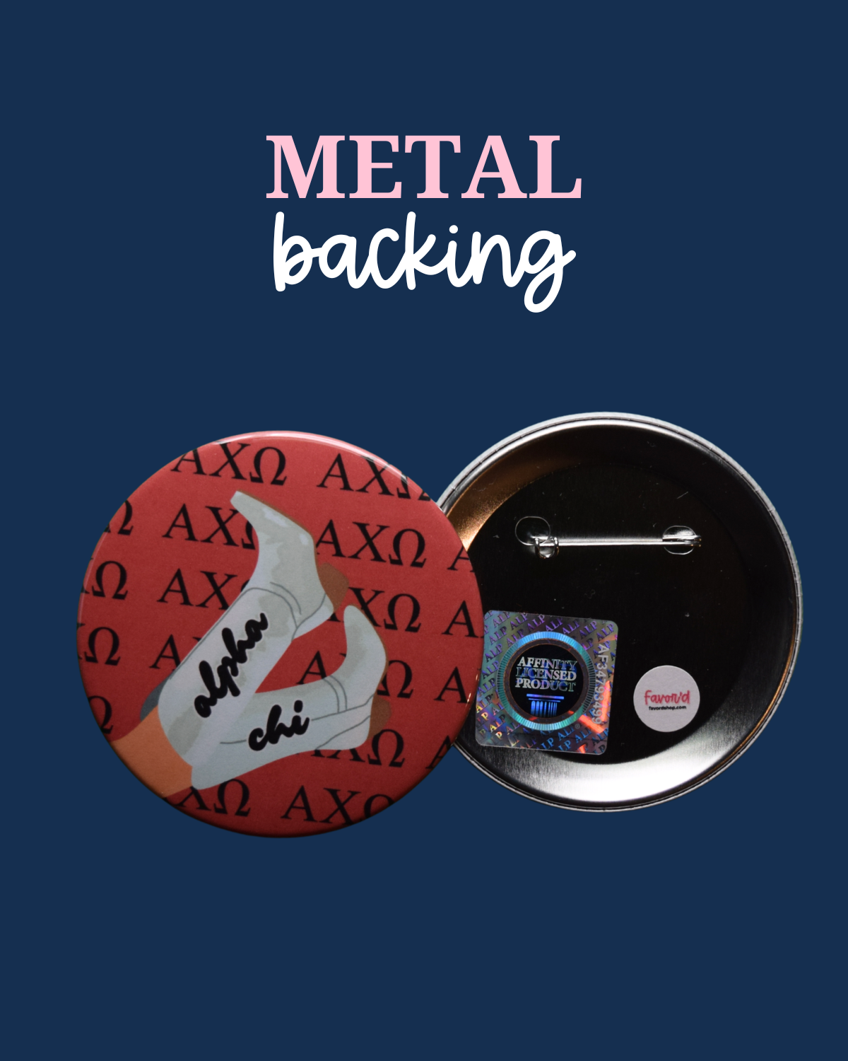 Alpha Chi Omega Boot Button