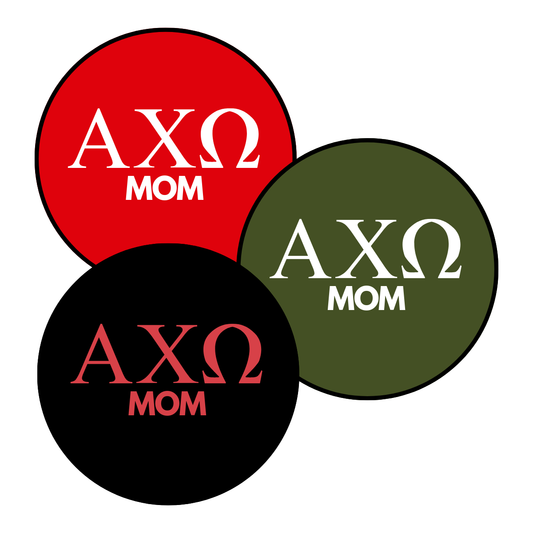 Alpha Chi Omega Mom Button