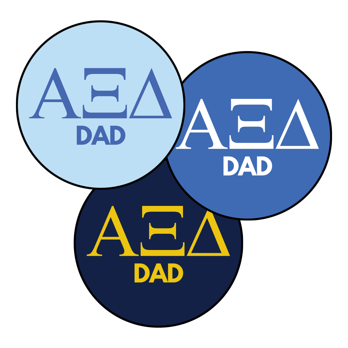 Alpha Xi Delta Dad Button