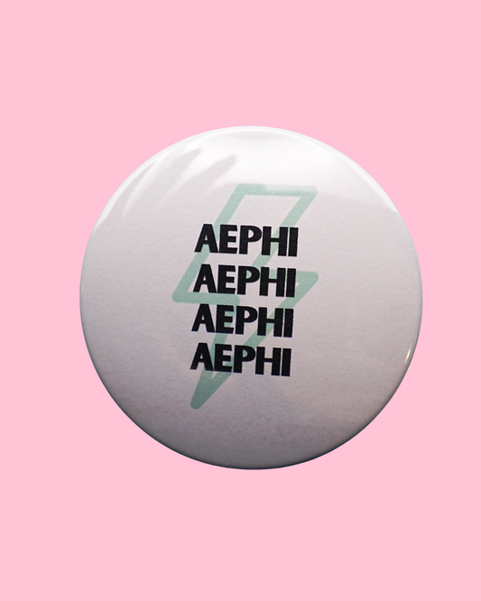 Alpha Epsilon Phi Lightning Bolt Button