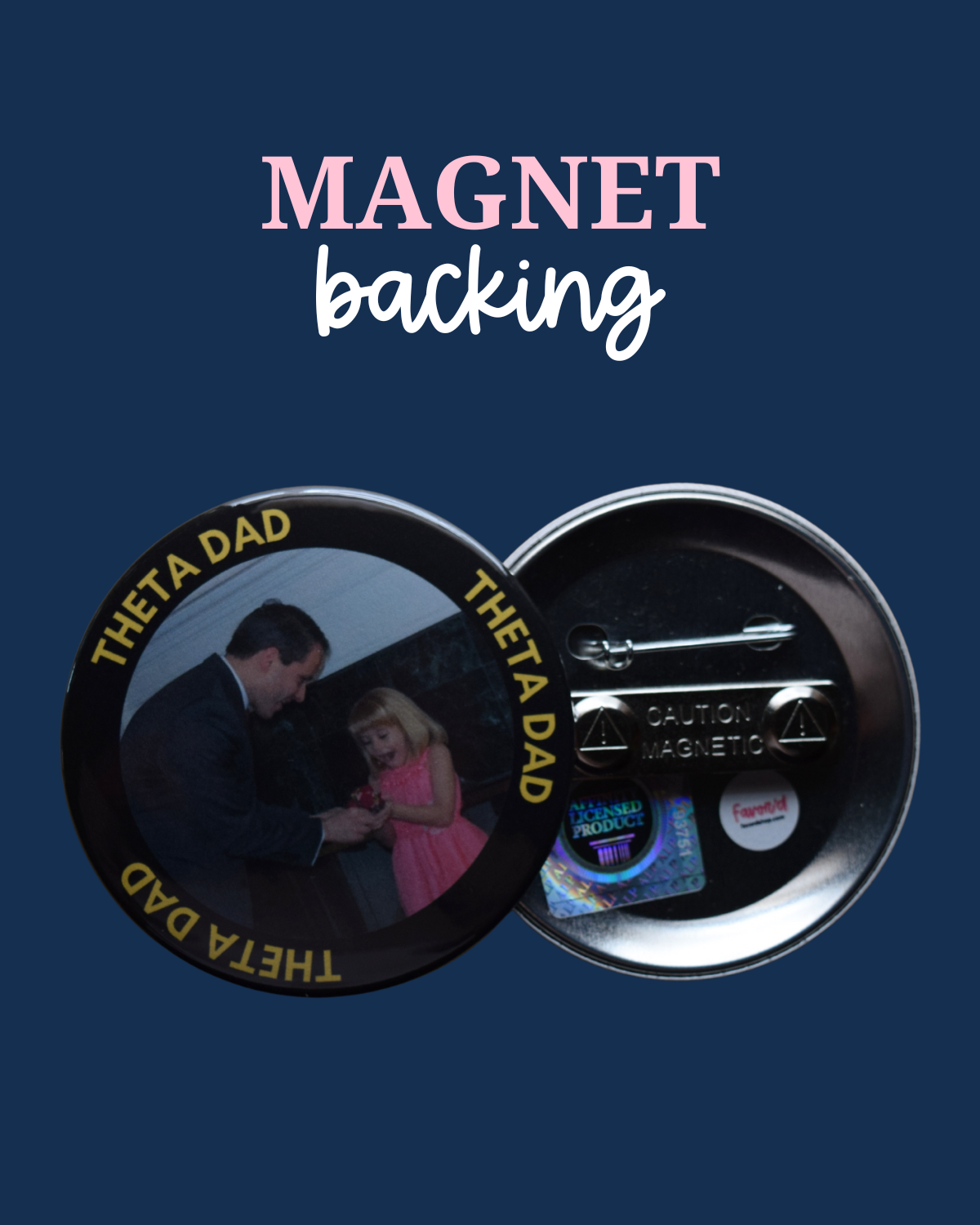 Kappa Alpha Theta Dad Photo Button