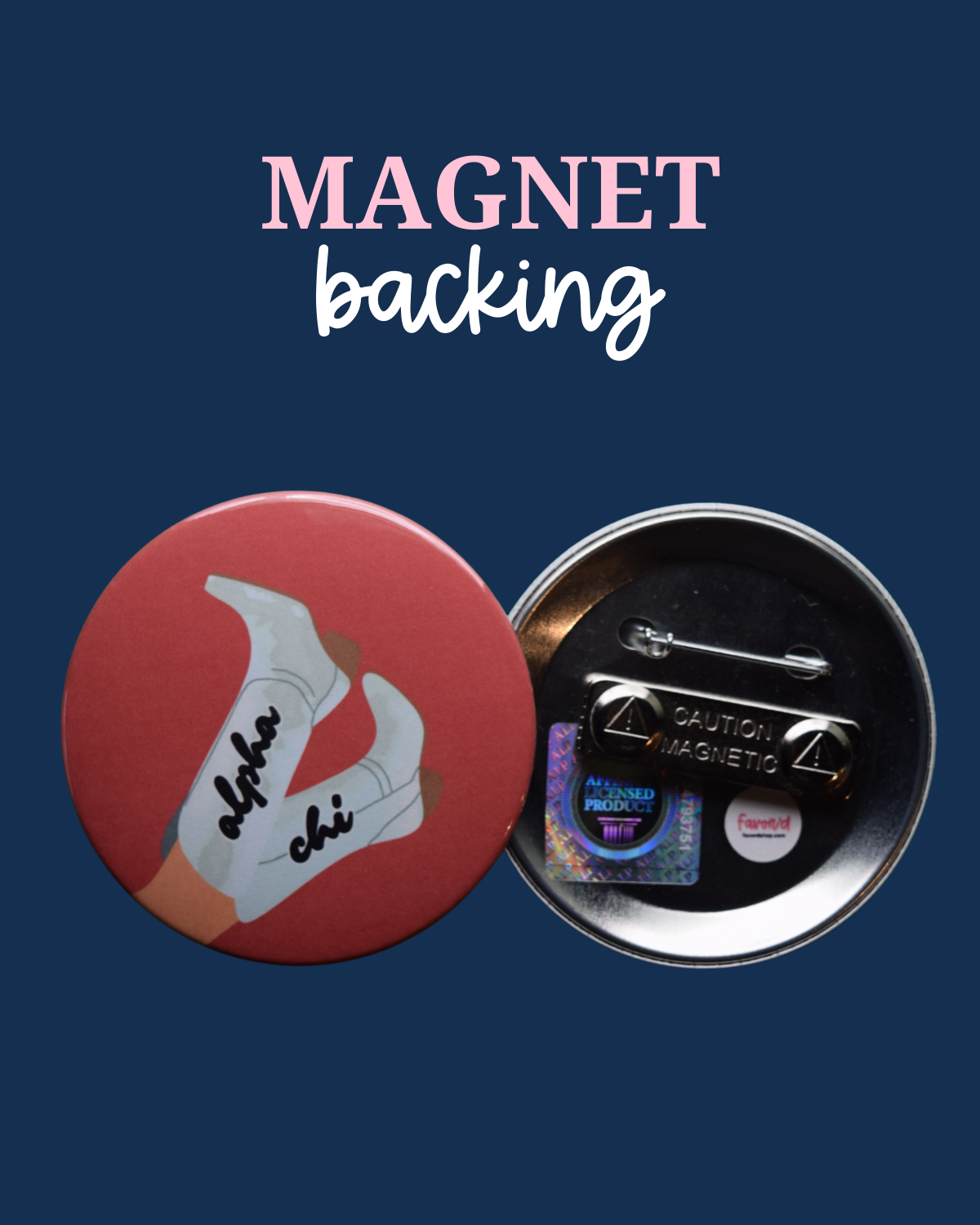 Alpha Chi Omega Blank Boot Button