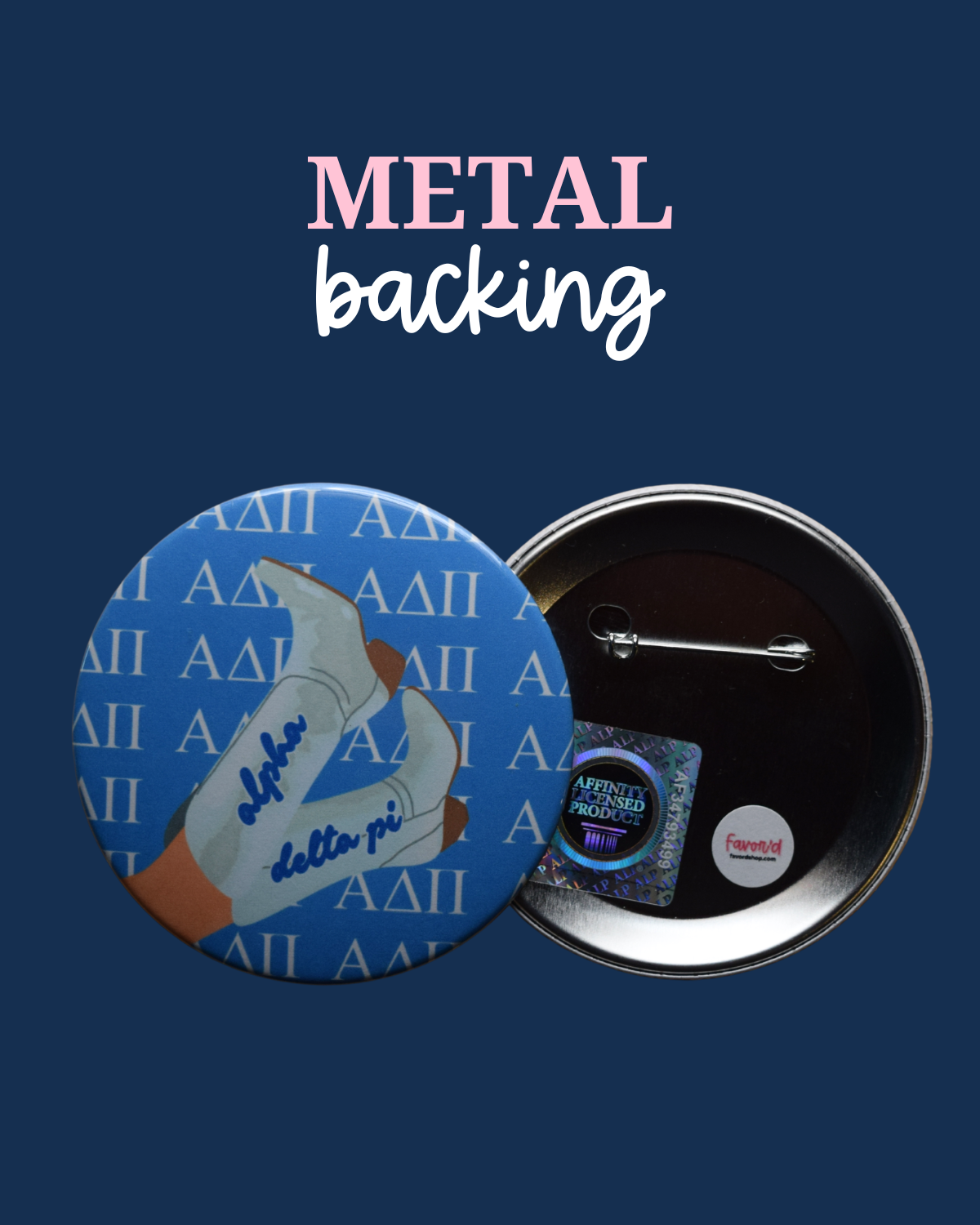 Alpha Delta Pi Boot Button